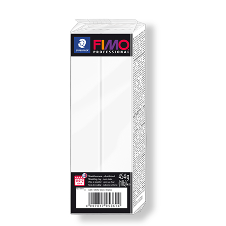 Pâte polymère Fimo Professional - blanc - 454 g