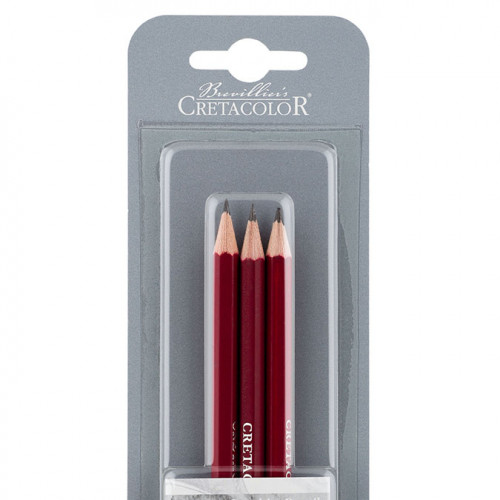 Lot de 3 Crayons graphite - HB, 2B, 4B
