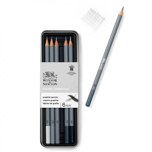 Lot de 6 crayons graphite Studio Collection