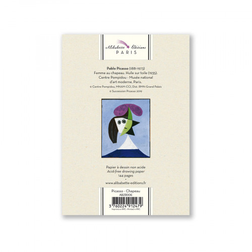 Carnet Pocket Artbook Picasso : Chapeau - 12 x 17 cm