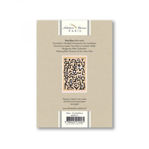 Carnet Pocket Artbook Klee - Comédiens - 12 x 17 cm