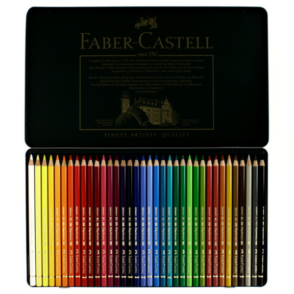 Boîte métal de 36 crayons de couleurs Polychromos