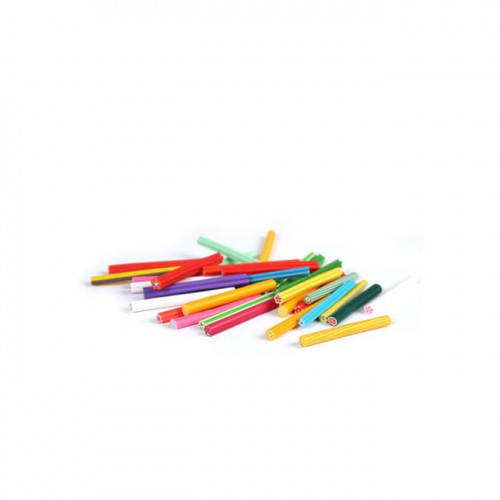 Mini Canes Fruits en pâte polymère - 10 pcs