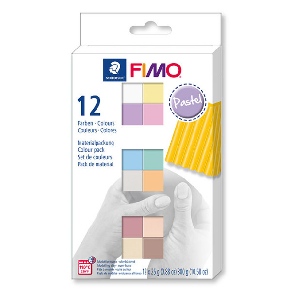 Coffret Fimo Couleurs pastels - 12 x 25 g