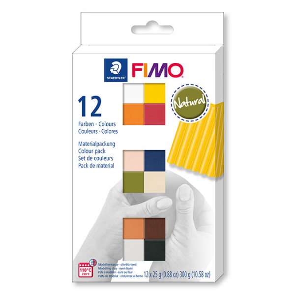Coffret Fimo Couleurs nature - 12 x 25 g