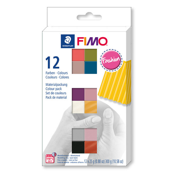 Coffret Fimo Couleurs fashion - 12 x 25 g