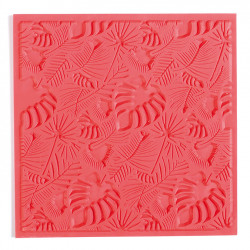 Tapis de texture Feuillages pour pâte polymère - 9 x 9 cm