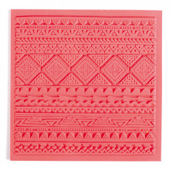 Tapis de texture Ethnique pour pâte polymère - 9 x 9 cm