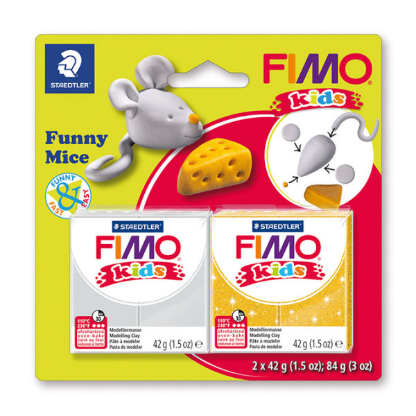 Kit Fimo Kids Souris rigolos