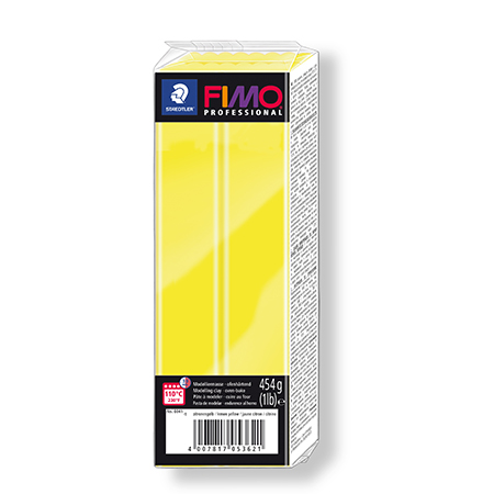 Pâte polymère Fimo Professional - citron - 454 g