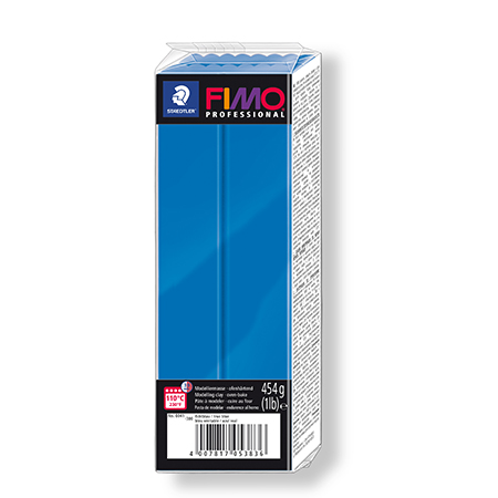 Pâte polymère Fimo Professional - bleu pur - 454 g