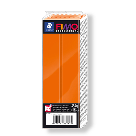 Pâte polymère Fimo Professional - orange - 454 g