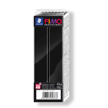 Pâte polymère Fimo Professional - noir - 454 g