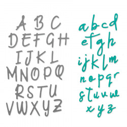Thinlits Die Set Alphabet - 2 pcs