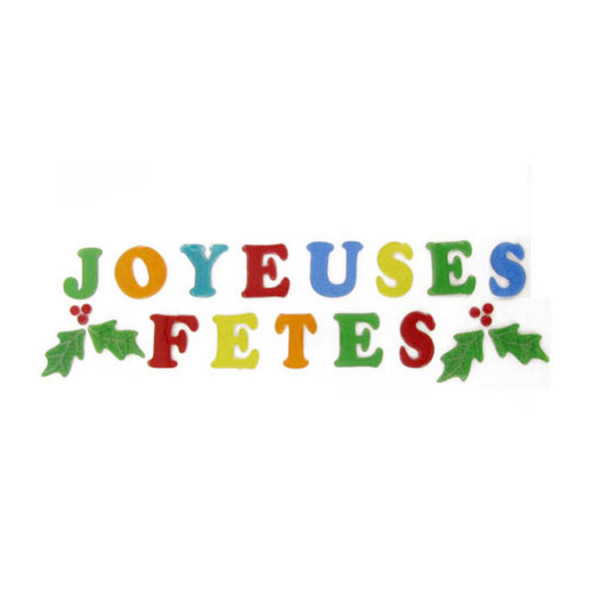 Décoration de Noël vitrostatique Joyeuses Fêtes gelly 23 pcs