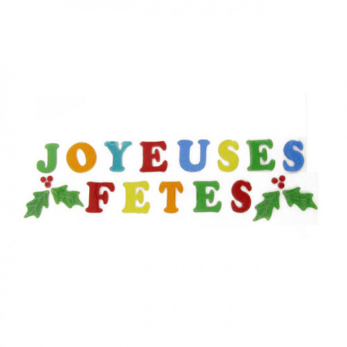 Décoration de Noël vitrostatique Joyeuses Fêtes gelly 23 pcs