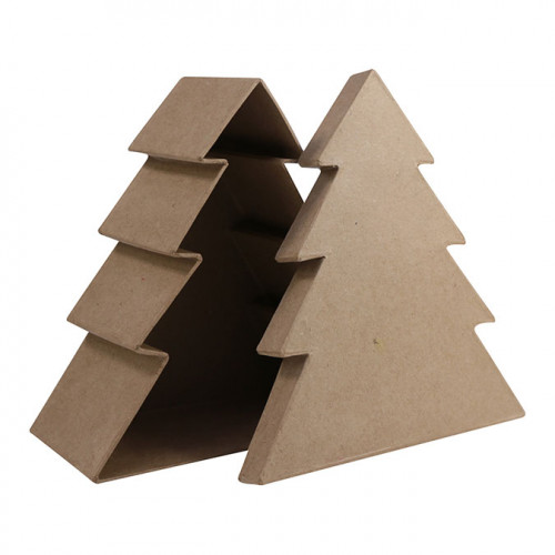 Boîte en papier mâché Sapin 8 x 20 x 18,5 cm