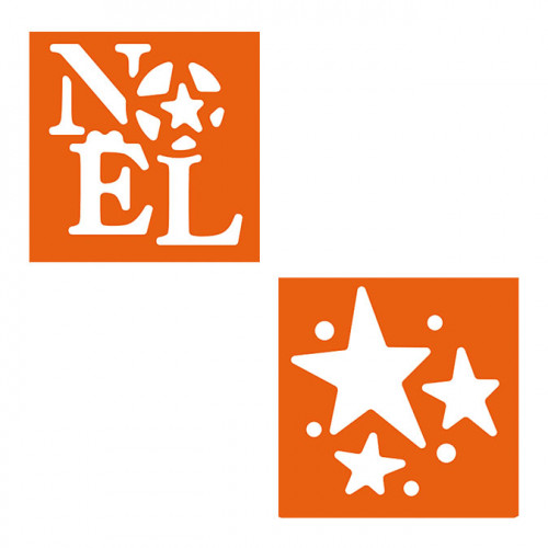 Pochoir pour enfant Thème de noël - 6 pcs
