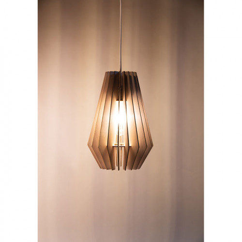 Lampe en bois à lamelles Stockholm 24 x 24 x 35 cm