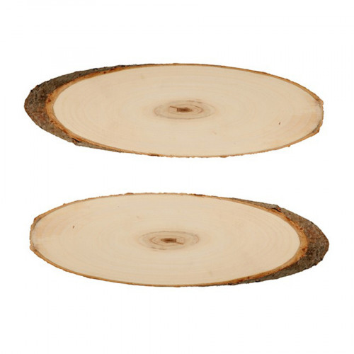 Planches de peuplier ovales 37-42 cm - 2 pcs