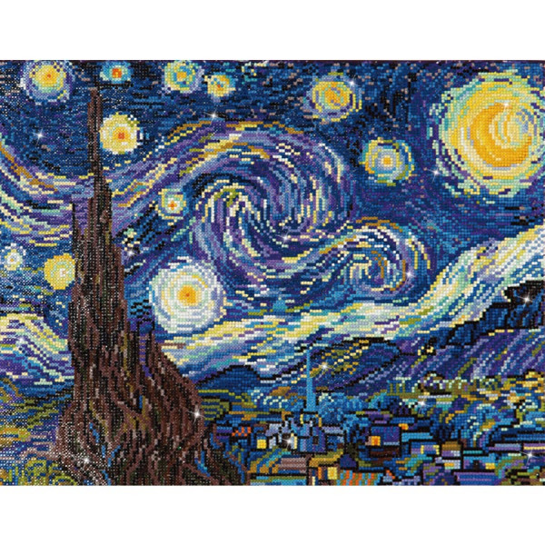 Kit tableau Strass Diamond Dotz La nuit étoilée de Van Gogh