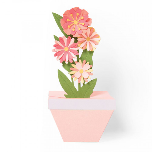 Thinlits Die Set Pot de fleurs 3D - 9 pcs