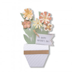 Thinlits Die Set Pot de fleurs 3D - 9 pcs