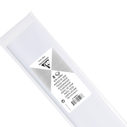 Papier de soie 18g/m² x8f. - Blanc - 50 x 75 cm