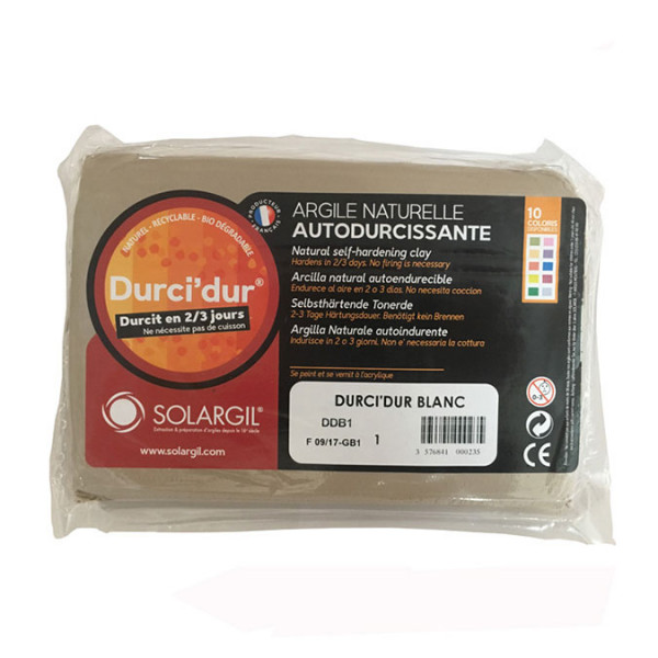 Argile Durci'Dur auto-durcissante 1kg Blanc