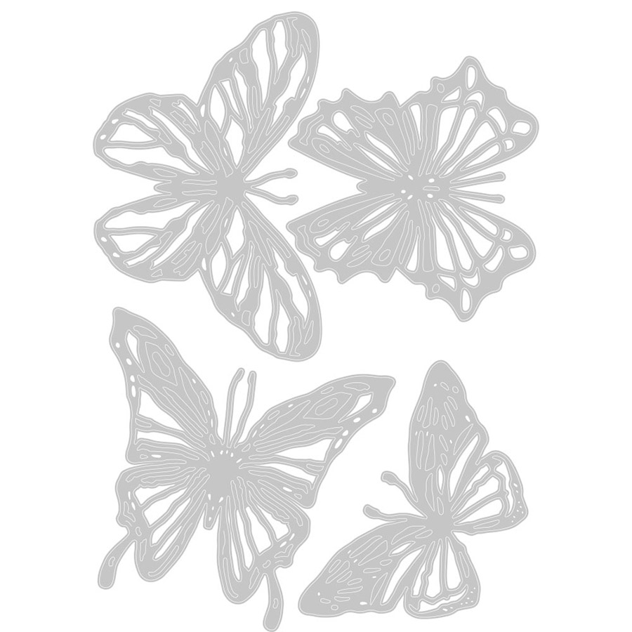 Thinlits Die Set Papillons esquissés - 4 pcs