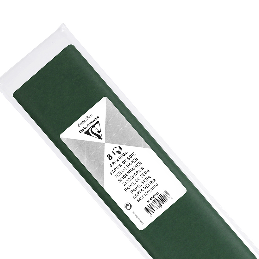 Floristrywarehouse Lot 240 Feuilles Papier Soie Vert Bouteille 50x75 Cm