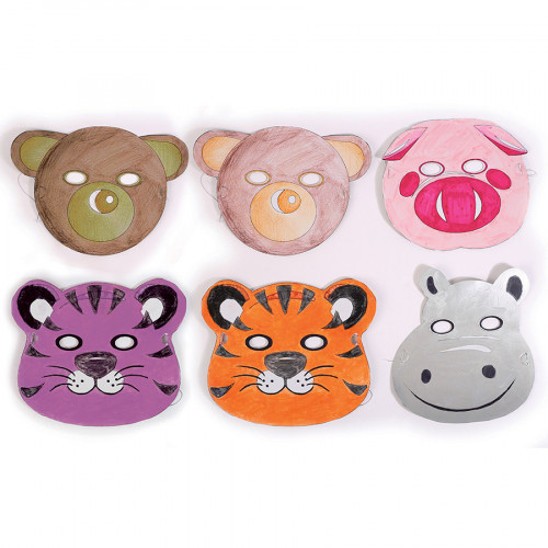 Masques Animaux à décorer - 6 pcs