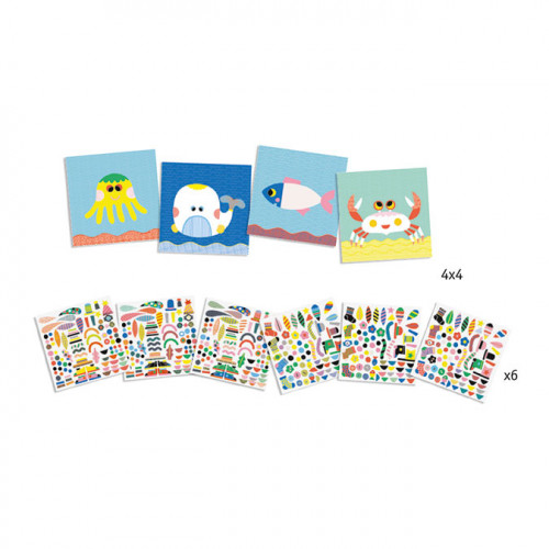 Kit Créer avec des stickers Animaux marins