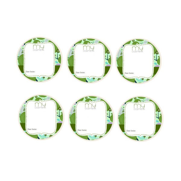 Etiquettes vierges rondes 6 pcs