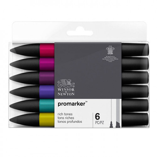 Promarker - Set de 6 marqueurs Tons riches