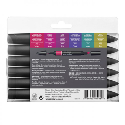 Promarker - Set de 6 marqueurs Tons riches