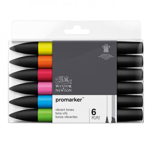 Promarker - Set de 6 marqueurs Tons vibrants