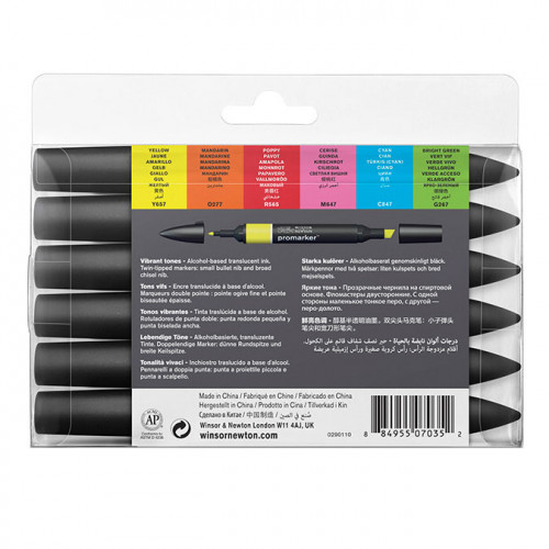 Promarker - Set de 6 marqueurs Tons vibrants