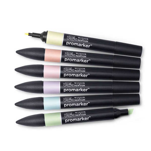 Promarker - Set de 6 marqueurs Tons pastels