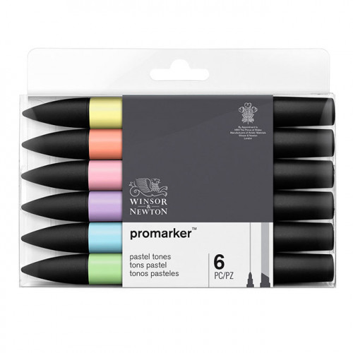 Promarker - Set de 6 marqueurs Tons pastels