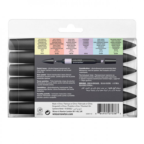 Promarker - Set de 6 marqueurs Tons pastels