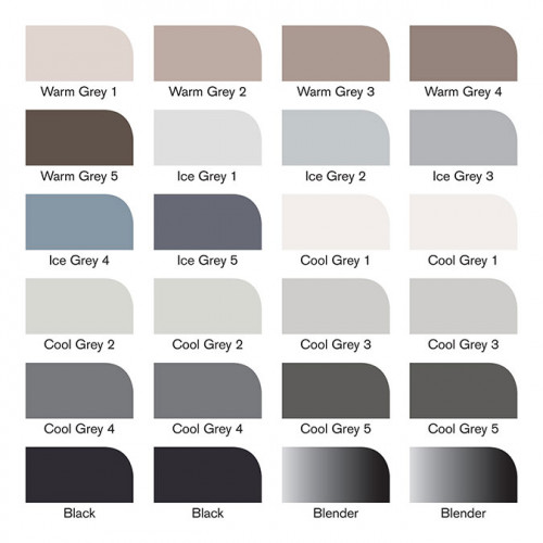 Trousse Promarker par 24 Set nuances de gris