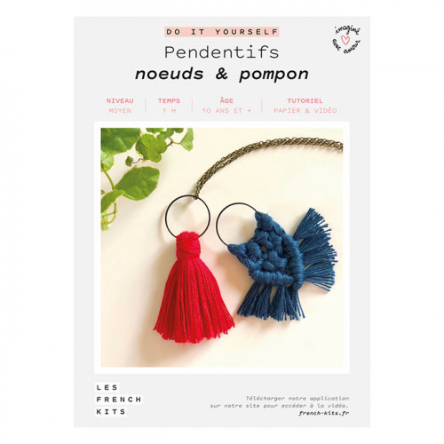 Kit DIY Pendentifs Nœuds & Pompon