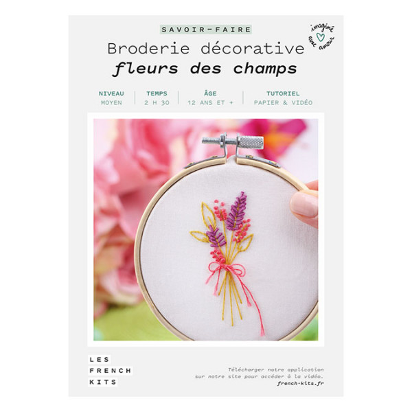 Kit Broderie décorative Fleurs des champs