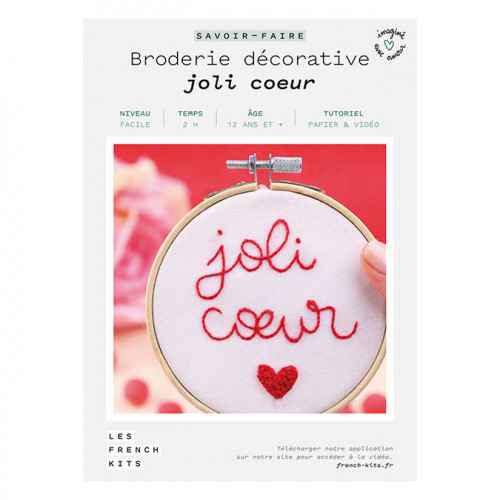 Kit Broderie décorative Joli cœur