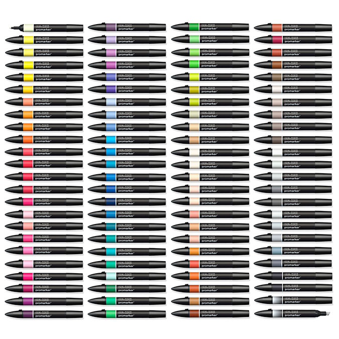 Feutres à alcool ProMarker - Couleurs pastels - 6 pcs - Feutre à