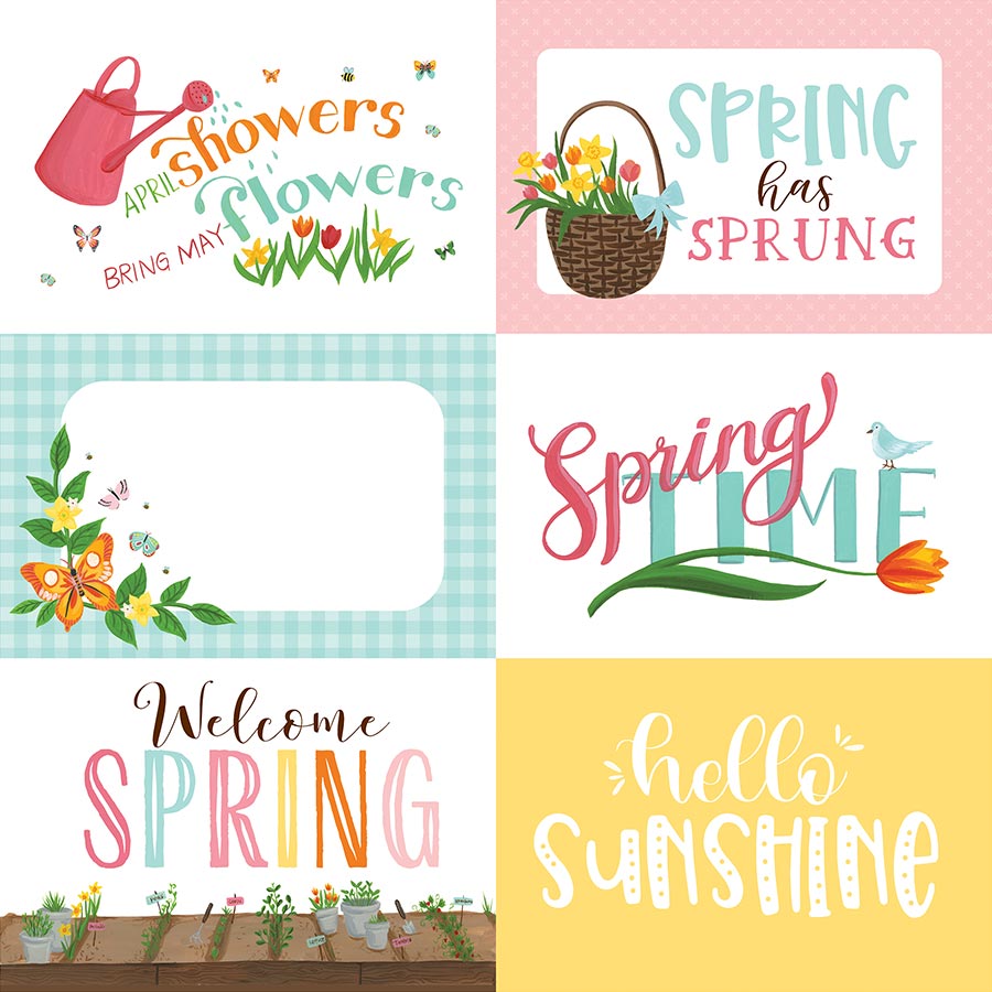 I love Spring - Papier 6x4 Journaling Cards