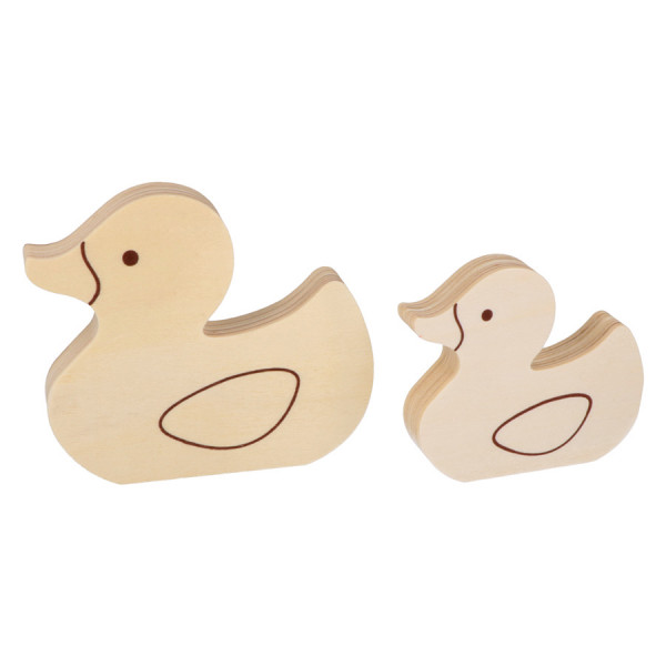 Canards en bois à poser - 2 pcs