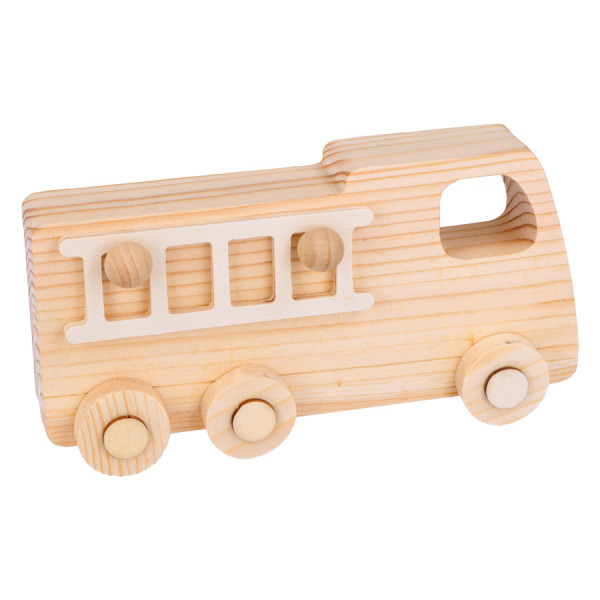 Camion de pompier en bois 18 x 9 x 5,5 cm