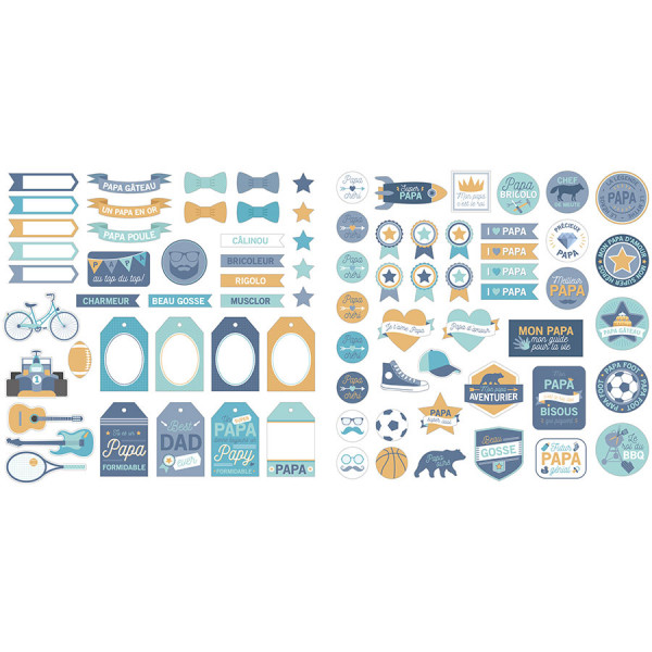 Découpes en papier Papa - 81 pcs